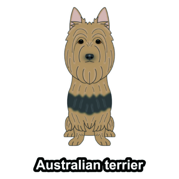 犬 イラスト ステッカー オーストラリアンテリア