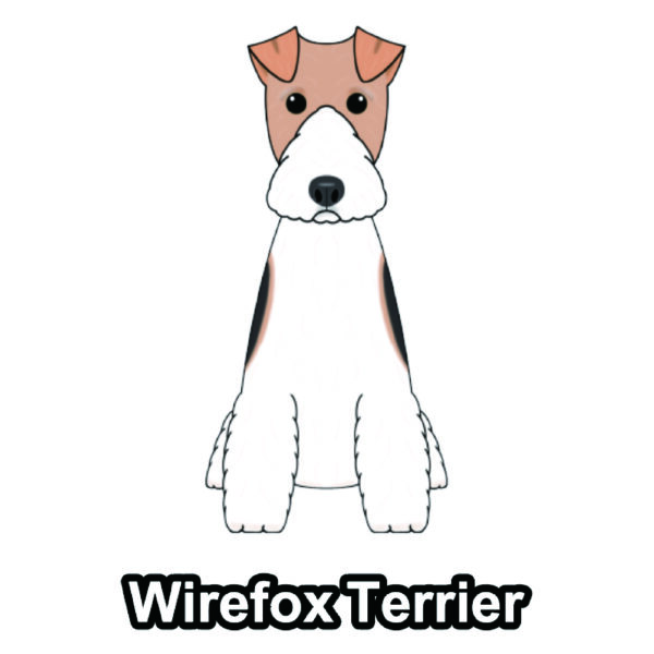 犬 イラスト ステッカー ワイヤーフォックステリア ワイアーフォックステリア