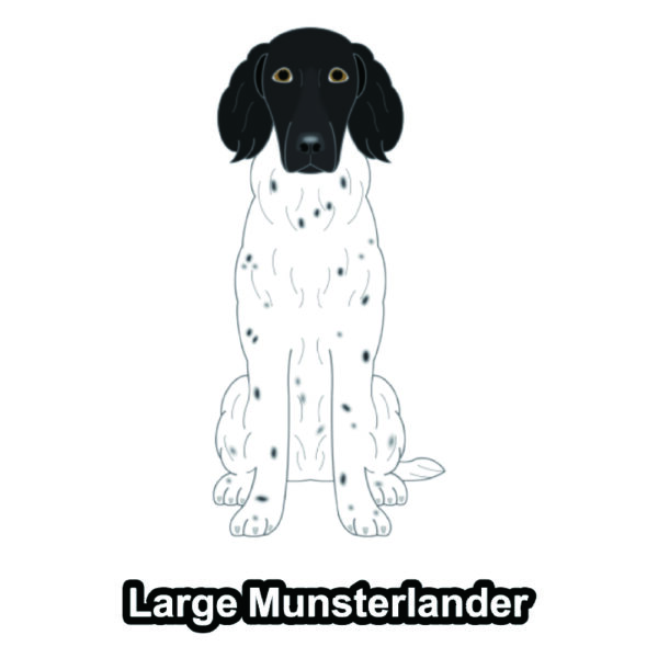 犬 イラスト ステッカー ラージミュンスターレンダー