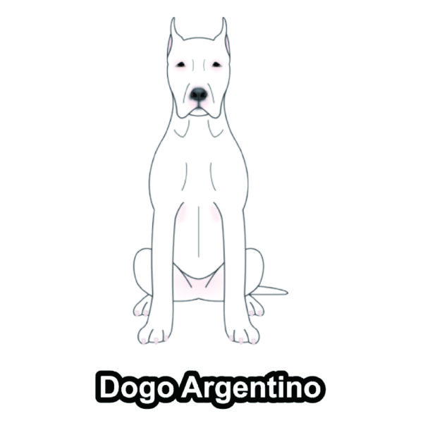 犬 イラスト ステッカー ドゴアルヘンティーノ